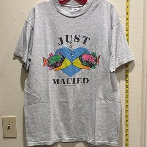Gray Just Mauied Graphic T-Shirt